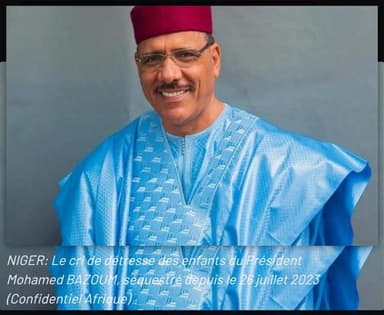 Au Niger: Les "libérateurs " continuent de retenir et de détenir l'ancien Président Bazoum.